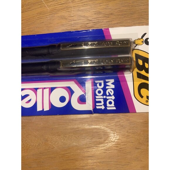 BIC Metal Point Roller Black Ink .4mm Fine Line Smooth Liquid Writing Metal Poin - Picture 13 of 14
